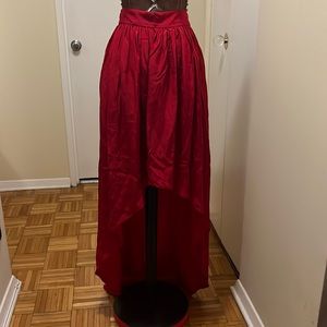 Red hi/low skirt size 2